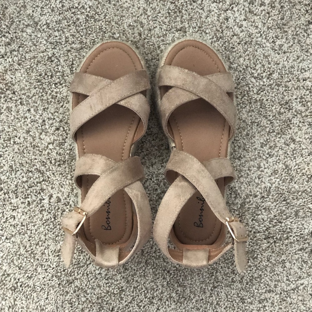 Nude espadrille sandals